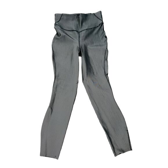 Lululemon Womens Athletic Pants Gray Pinstripe Size 6 Athleisure - Picture 1 of 7